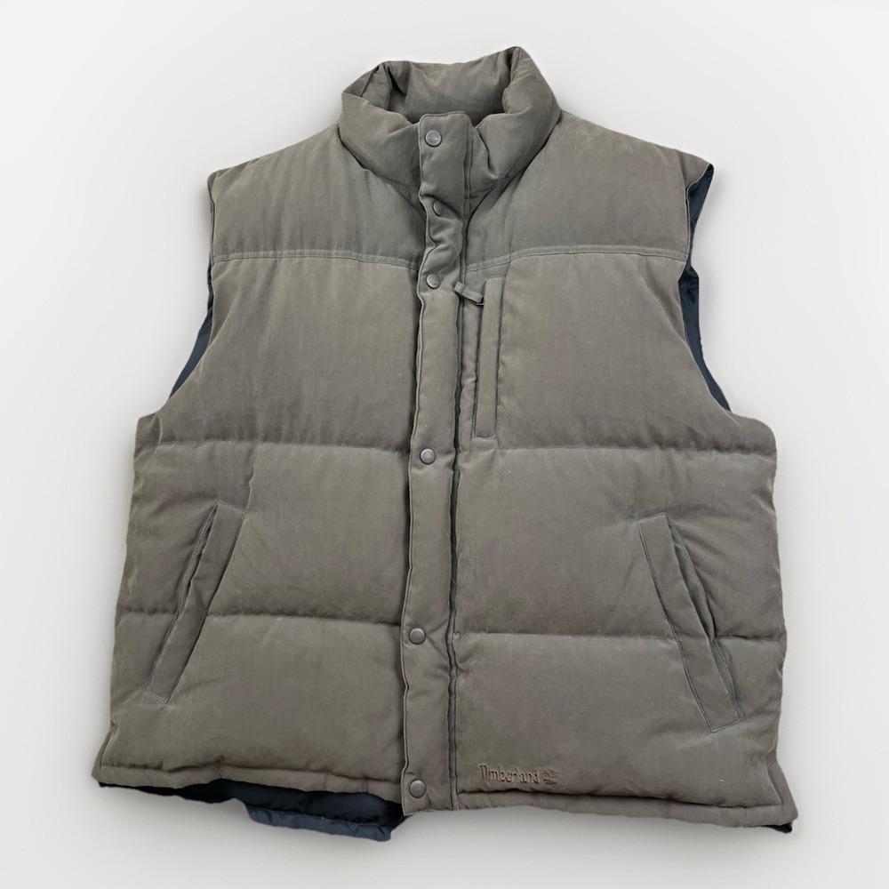 Timberland Weathergear Puffer Vest Size XL Brown Duck Down Style‎ 7891 Vintage